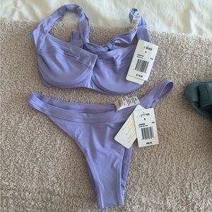 L*Space Camdyn Bikini Bottom & Camellia Top in Wisteria, size small, NWT